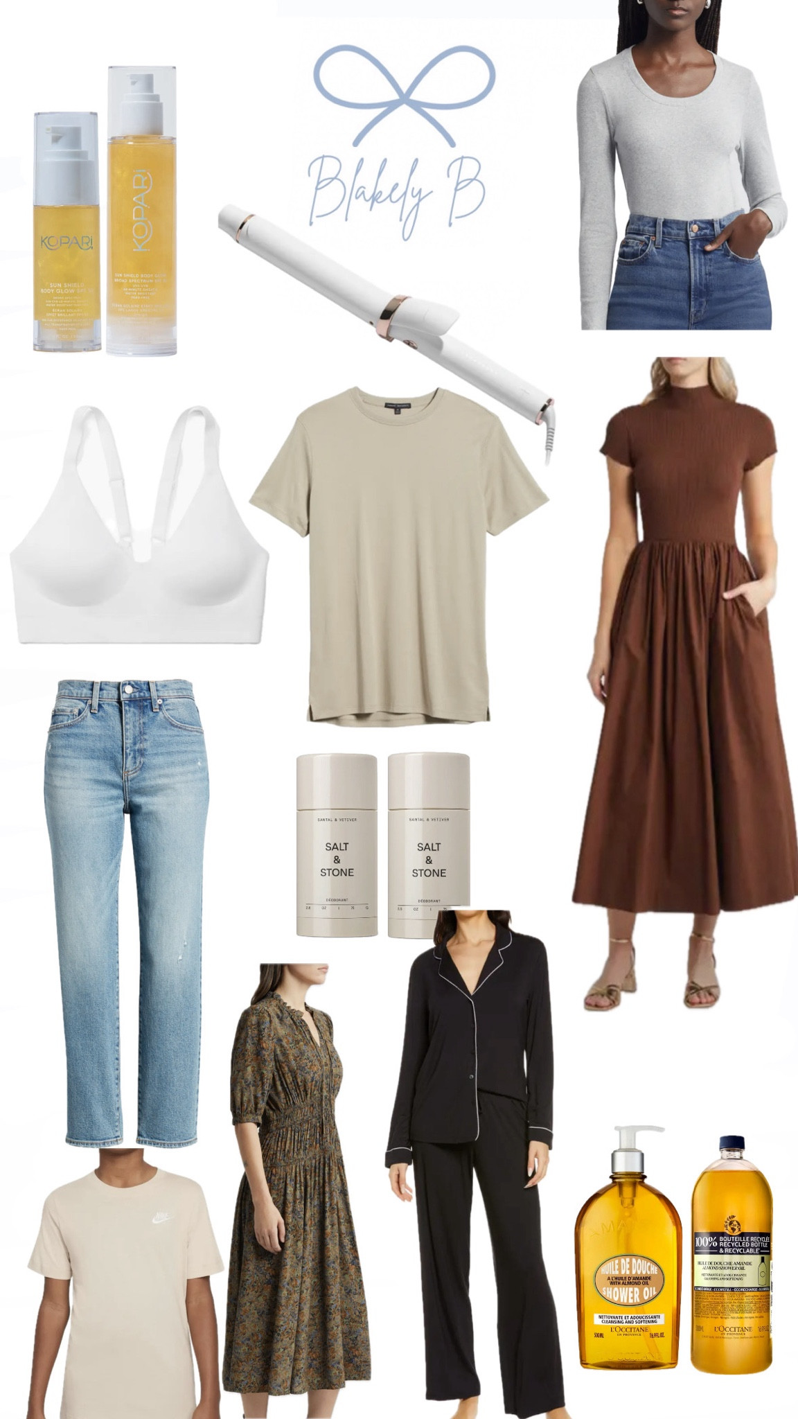 Nordstrom Sale picks.
I have used this curling iron for years and love it. 

Husband’s favorite T-shirts ever!

Deodorant I’ve used for a few years! Smells so so good. 

Kopari sunscreen oil is just the best.

The only type of bras I wear now  

I’ve had these soft black pajamas for 5 years and they still look new. 

The jeans and dresses are items I’m eyeing and want to order! 

Almond body oil is a staple for me. Truly it saves dry skin. 

I also threw in the basic boys Nike tee because it’s such a good color and price. 

#LTKSaleAlert #LTKMens #LTKxNSale