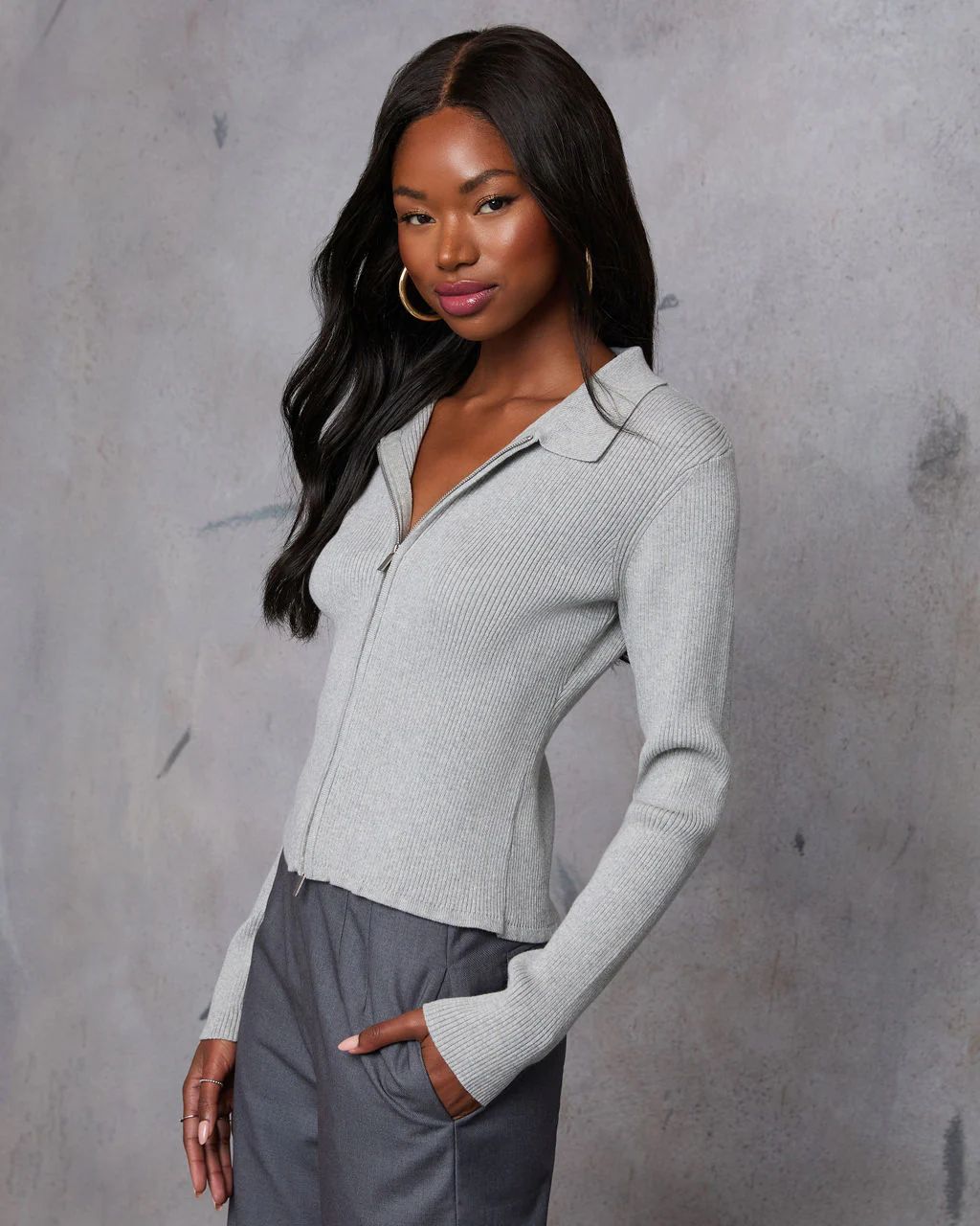 Solina Zip Front Cardigan | VICI Collection