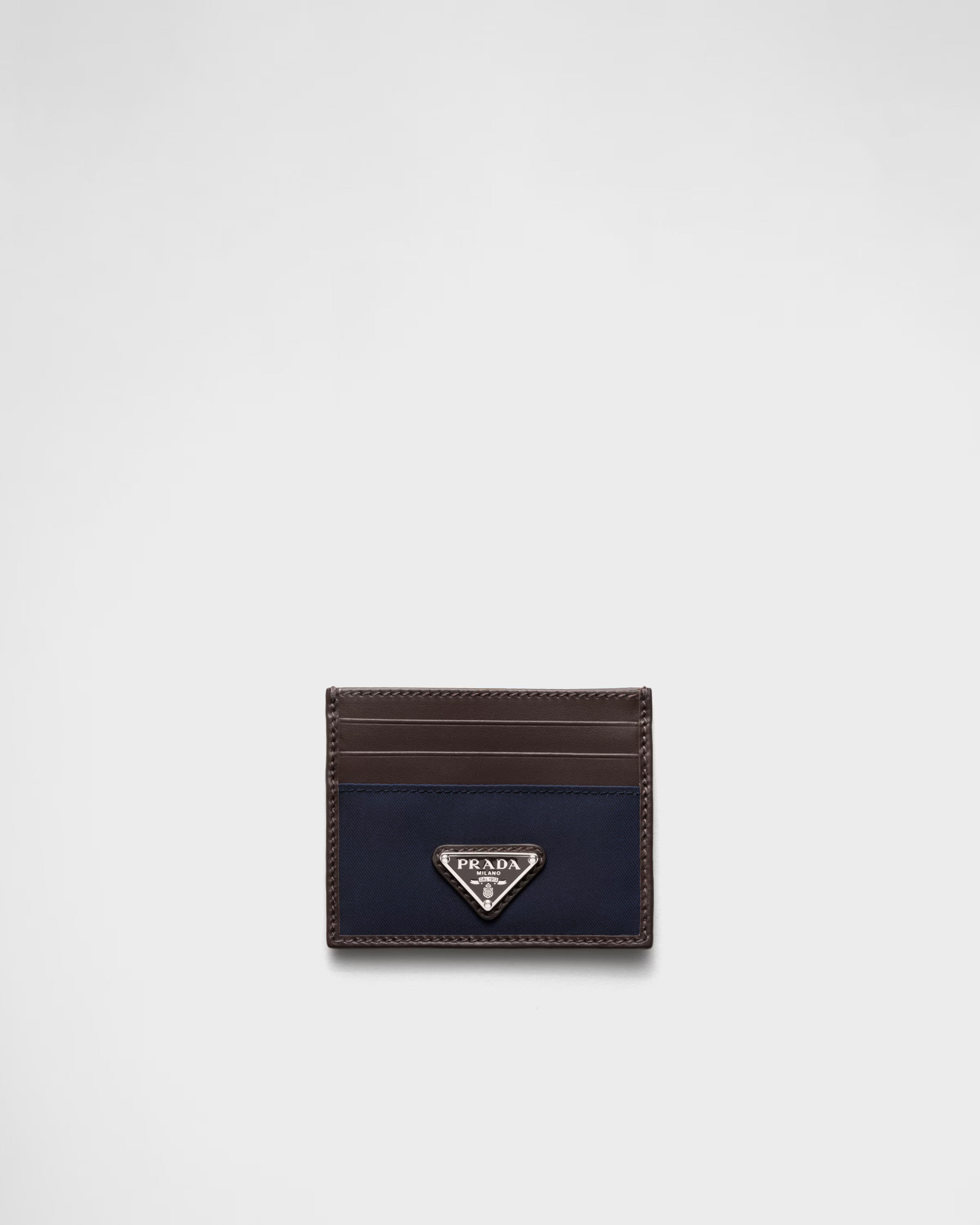 Re-Nylon and leather card holder | Prada US
