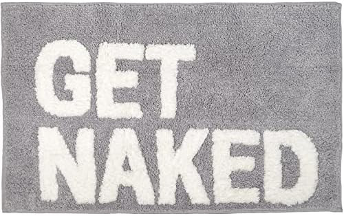 COLORPAPA Get Naked Bath Mat Gray Bathroom Rugs Non Slip Bath Mats for Bathroom Funny Bathroom Decor | Amazon (US)