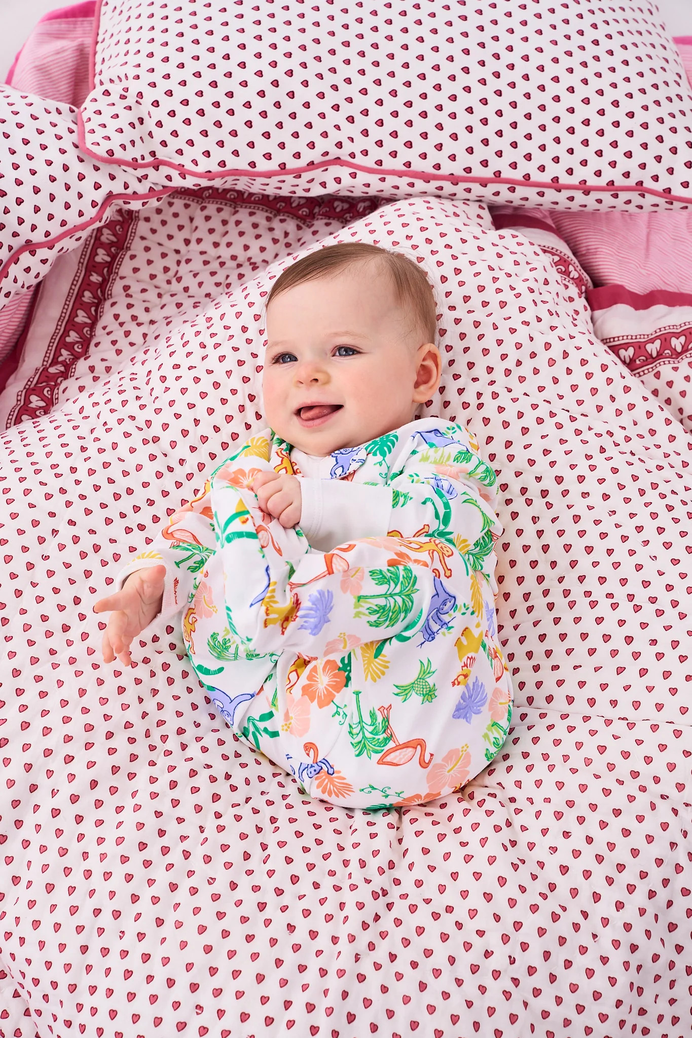 Infant Jungle Party Zipper Footie | Roller Rabbit | Roller Rabbit