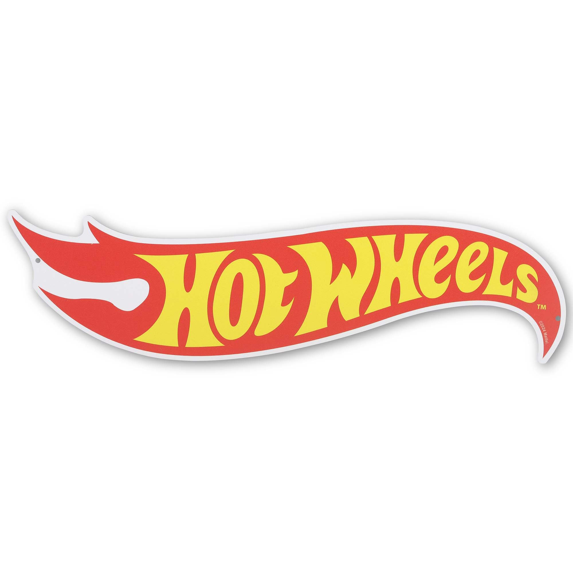 Mattel Hot Wheels Classic Flame Logo Metal Sign - Small Hot Wheels Wall Decor for Kids' Bedroom o... | Amazon (US)