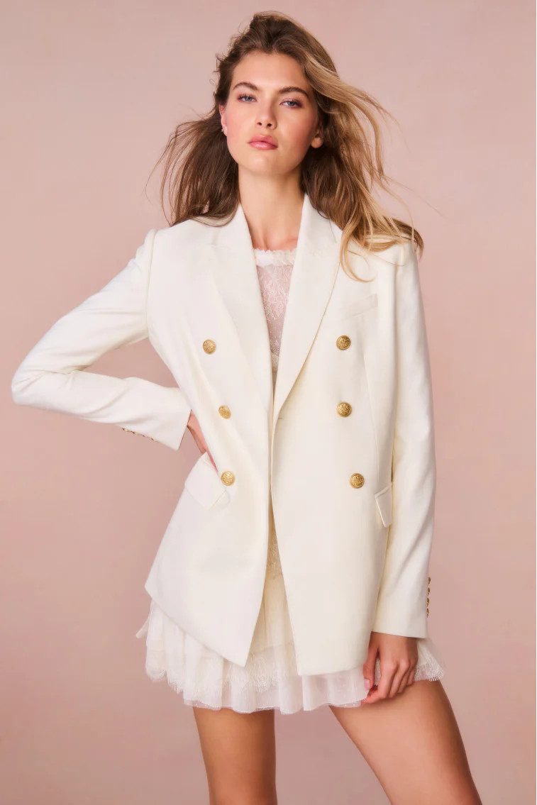 Reiser Double-Breasted Blazer | LoveShackFancy