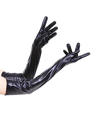 DooWay Women Opera Leather Gloves Shine Wet Look 24 inches Faux Patent Leather PU for Evening Cos... | Amazon (US)