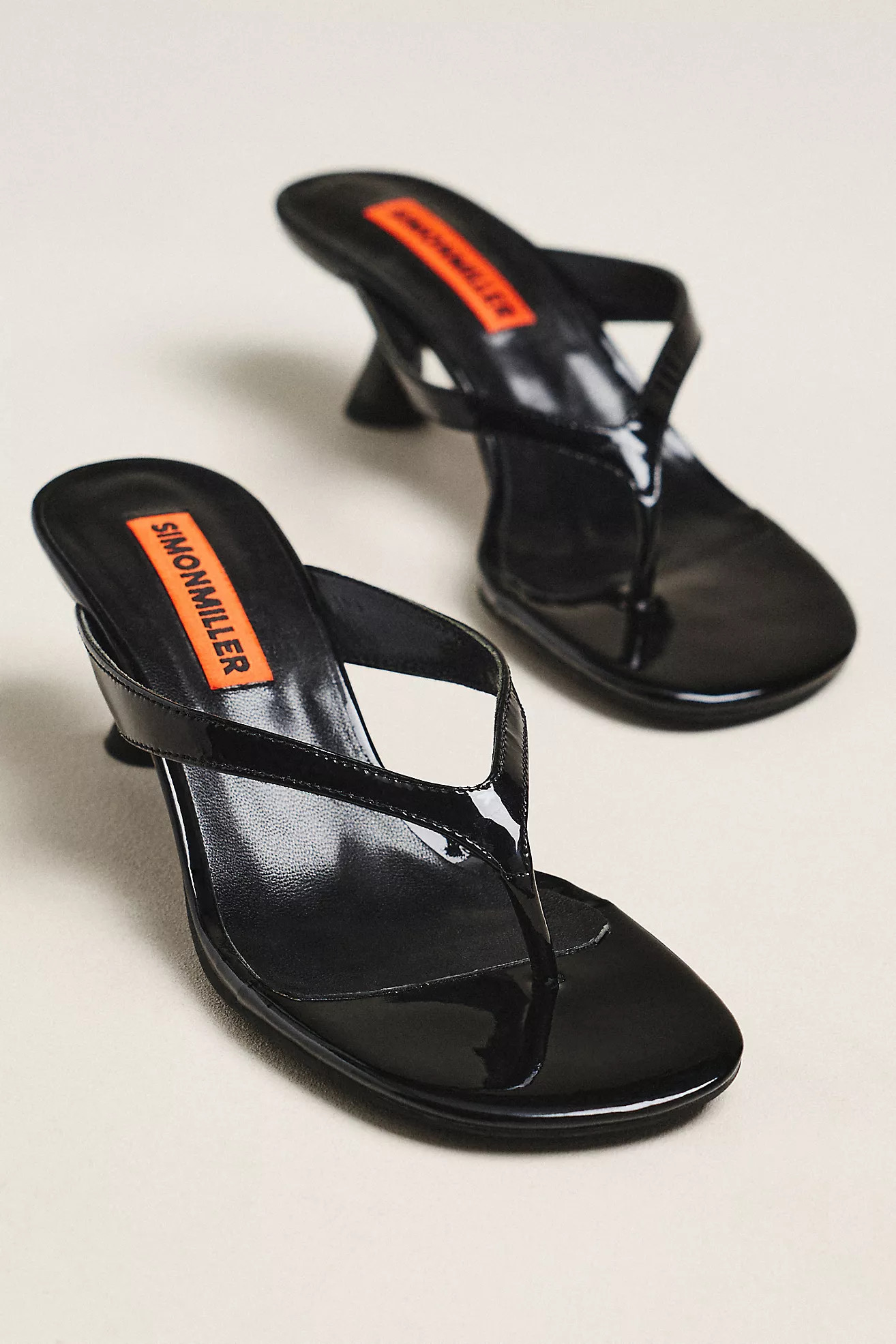 SIMONMILLER Beep Thong Kitten Heel Sandals | Anthropologie (US)