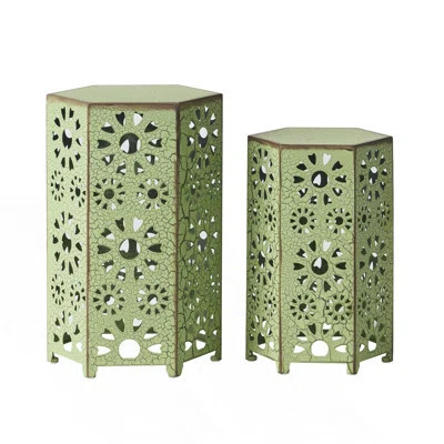Set Of 2 Outdoor Side Table, Patio Table | Wayfair North America