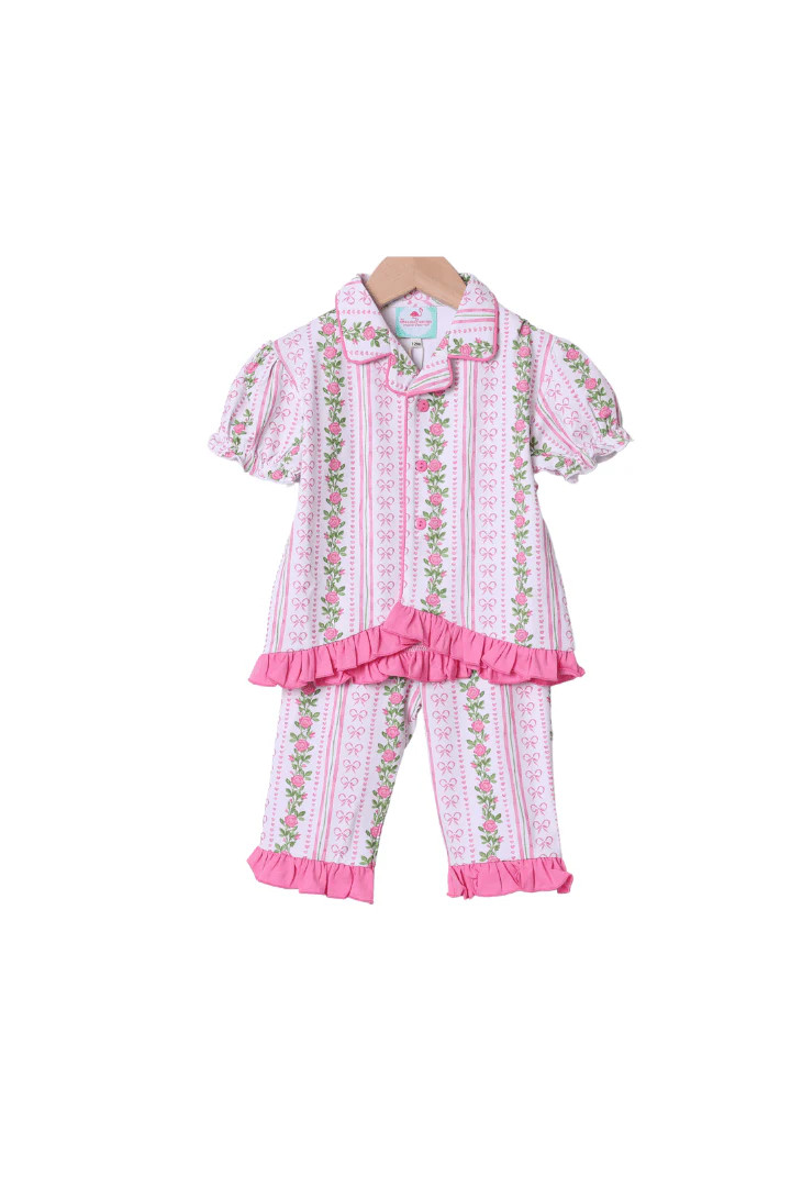 Fancy Floral Knit Pajamas | The Smocked Flamingo