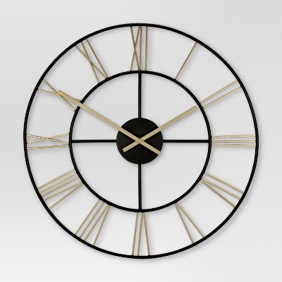 Decorative Wall Clock - Gold/Black - Threshold™ | Target