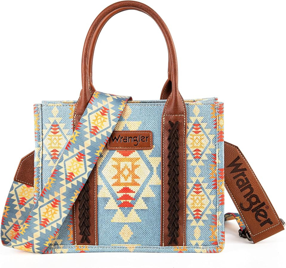 Wrangler Aztec Tote Bag for Women Boho Shoulder Purses and Handbags | Amazon (US)