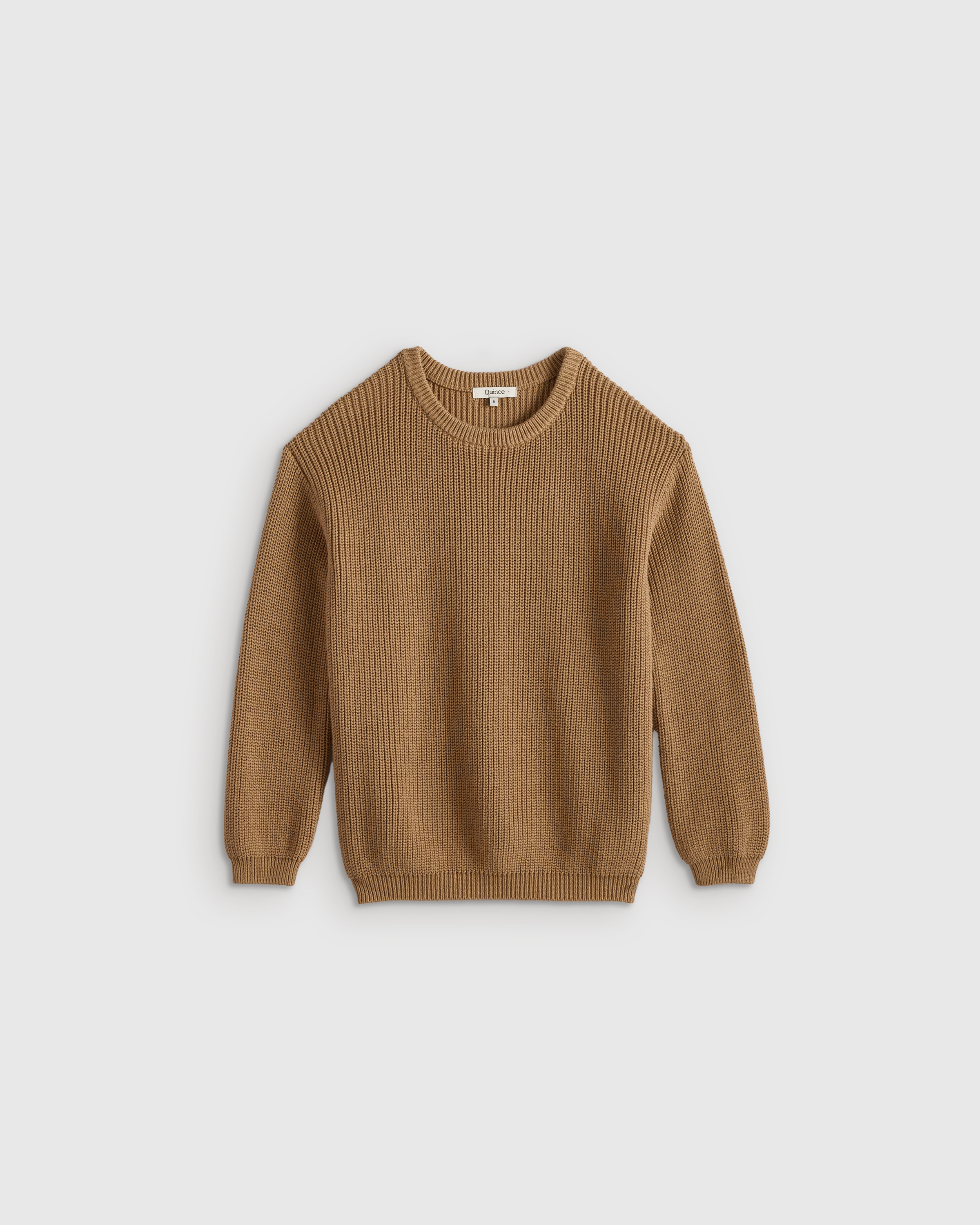 Quince | Fisherman Tunic Sweater in Camel, Size 4T, Organic Cotton | Quince