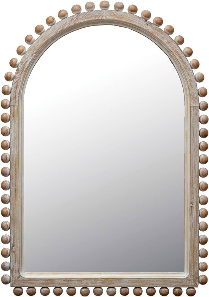 Creative Co-Op Boho Arched Wood Framed, Natural Wall Mirror | Amazon (US)
