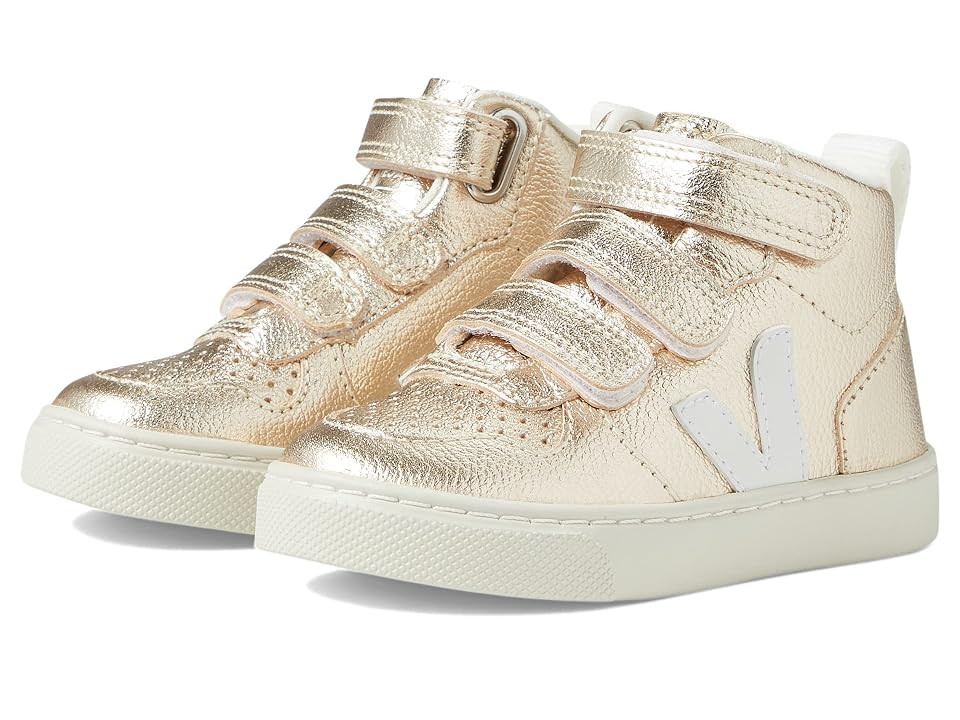 VEJA Kids Small V-10 Mid (Toddler) Kid's Shoes Platine/White 1 : Unisex EU 23 (US 7 Toddler) M, Leather | Zappos