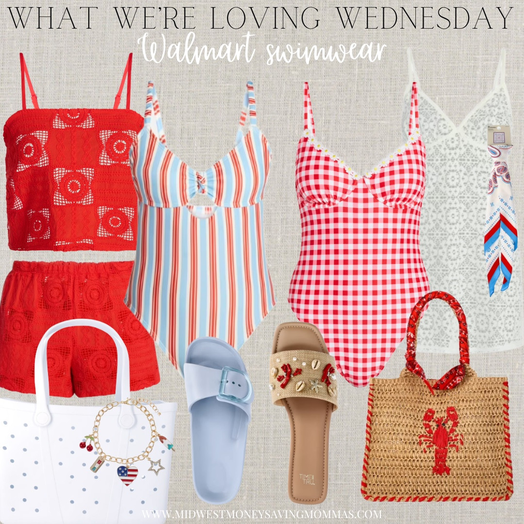 Walmart swimwear 

What We’re Loving Wednesday 

Summer outfit beach outfit one piece swimsuit patriotic outfit Americana outfit Labor Day outfit Memorial Day outfit 4th of July outfit sandals tote bag beach bag

#LTKootd #LTKmomlife #LTKSwim