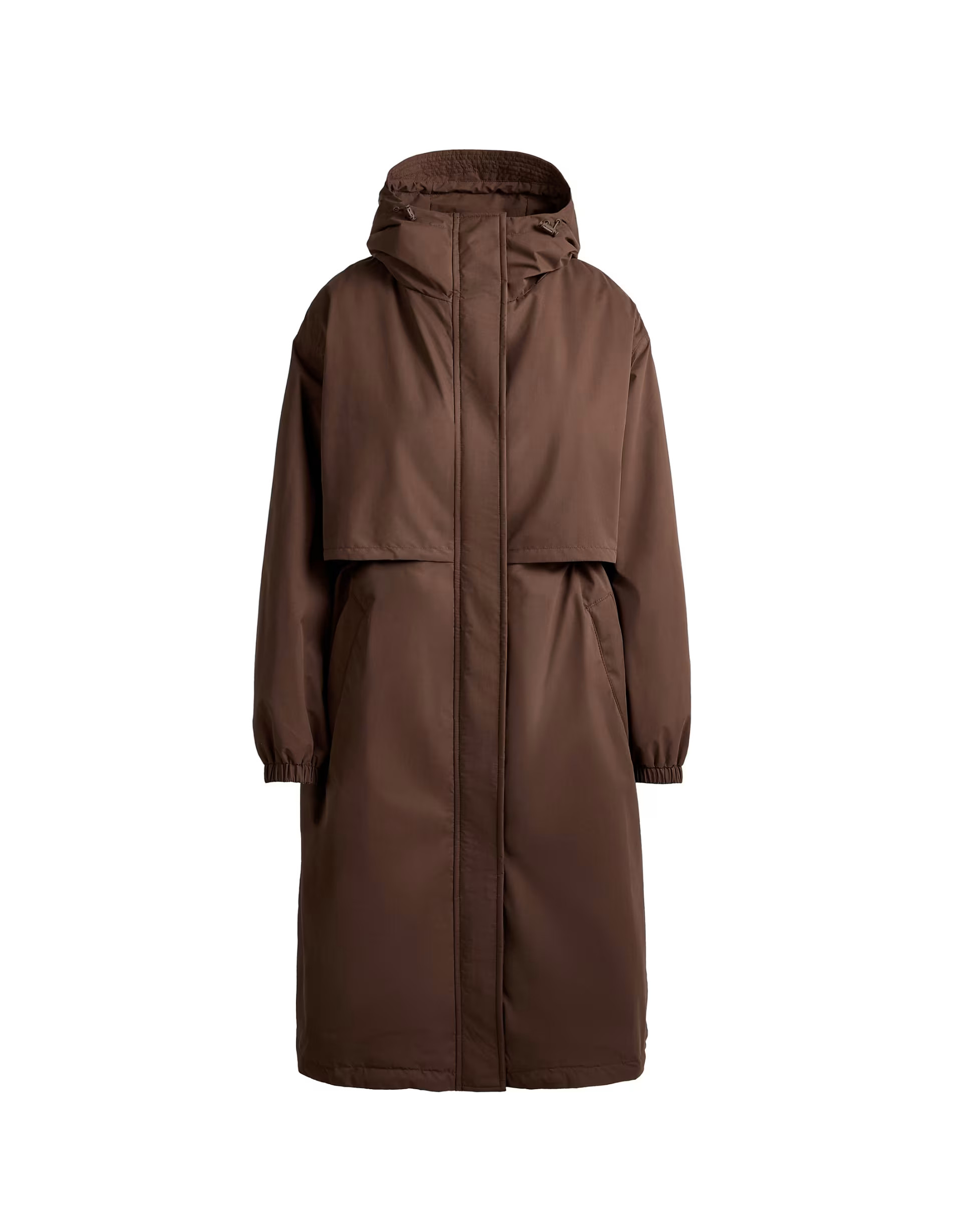 OYSHO Fellex\u00ae aerogel waterproof long padded jacket in dark brown | ASOS (Global)