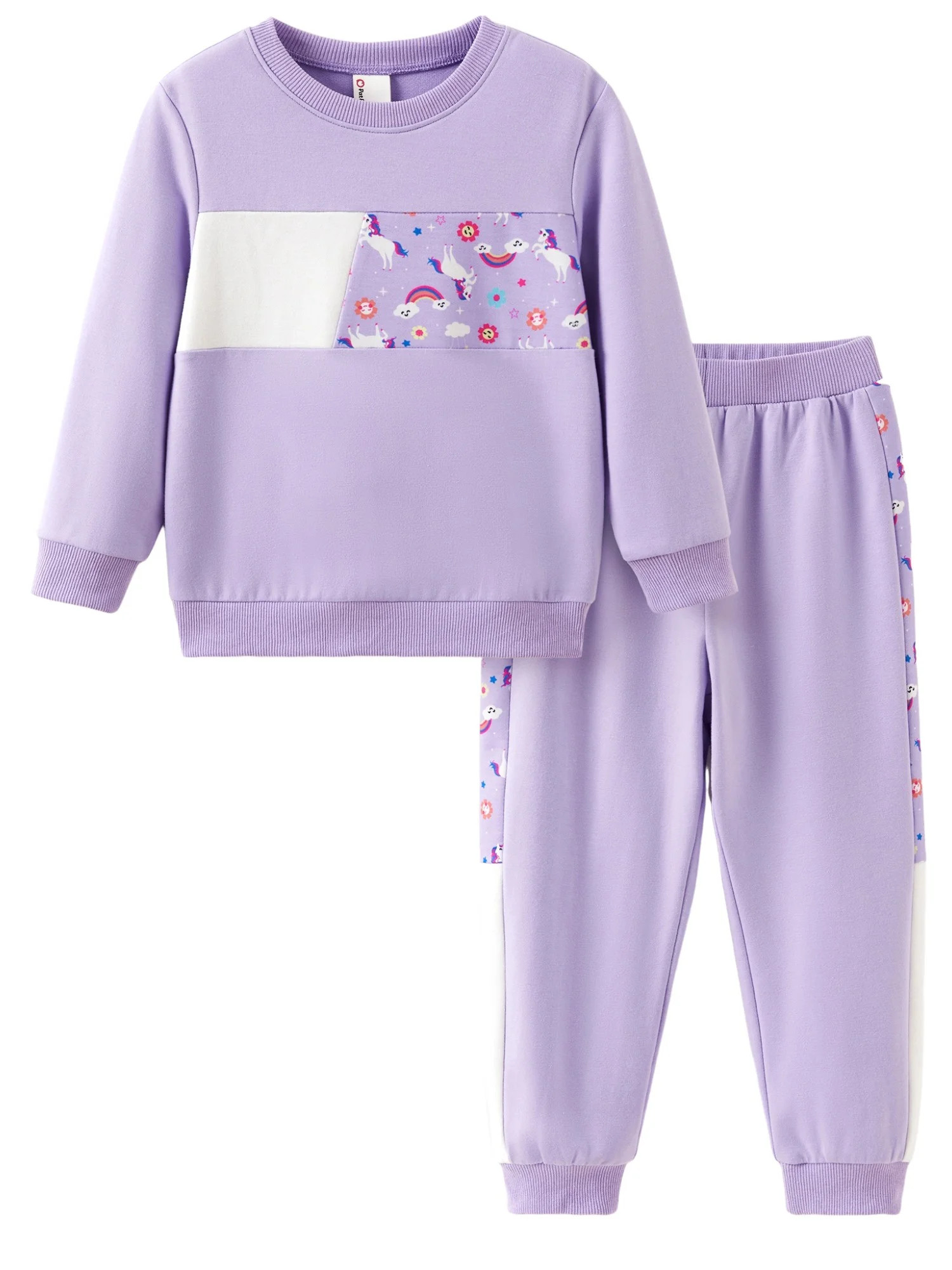 PatPat Girls Clothes Toddler Sweatshirts 2 Piece Top & Pants Kids Long Sleeve Fall Pullover and J... | Walmart (US)