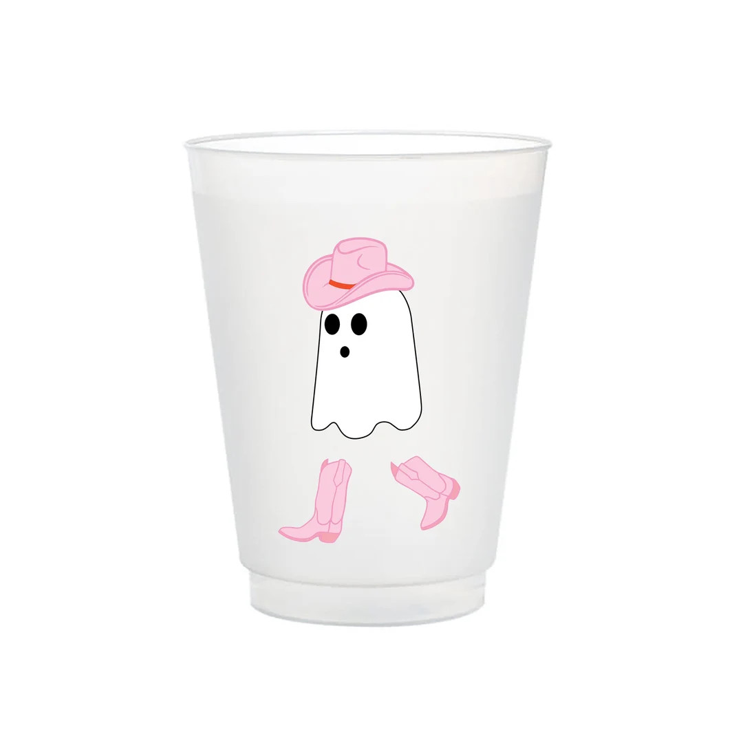Ghost Cowgirl Frost Flex Halloween Cups, Full Color Shatterproof Halloween Party Cups, Halloween ... | Etsy (US)