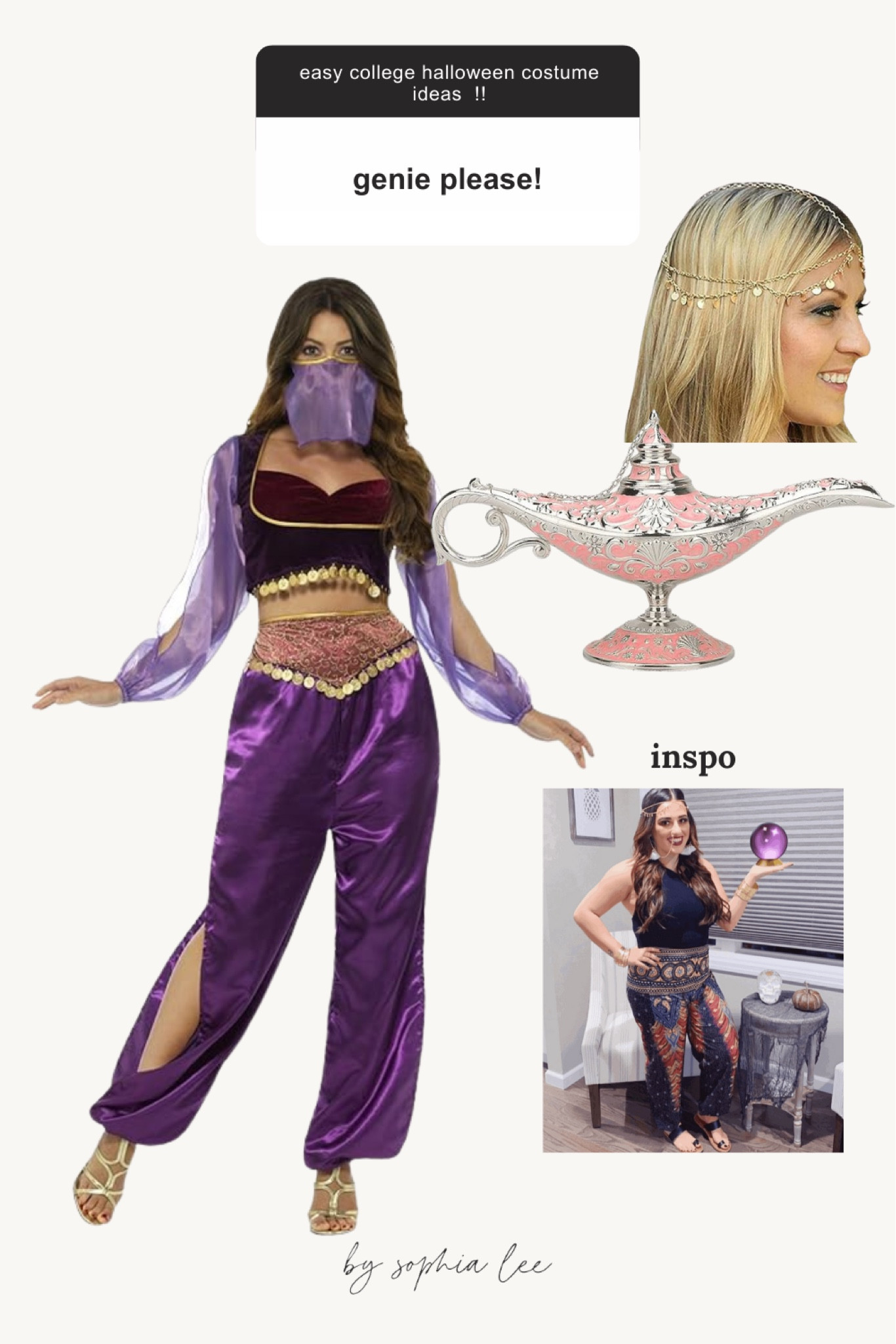 I dream of a genie Halloween costume! #EasyHalloweenCostume #CheapHalloweenCostumeIdeas