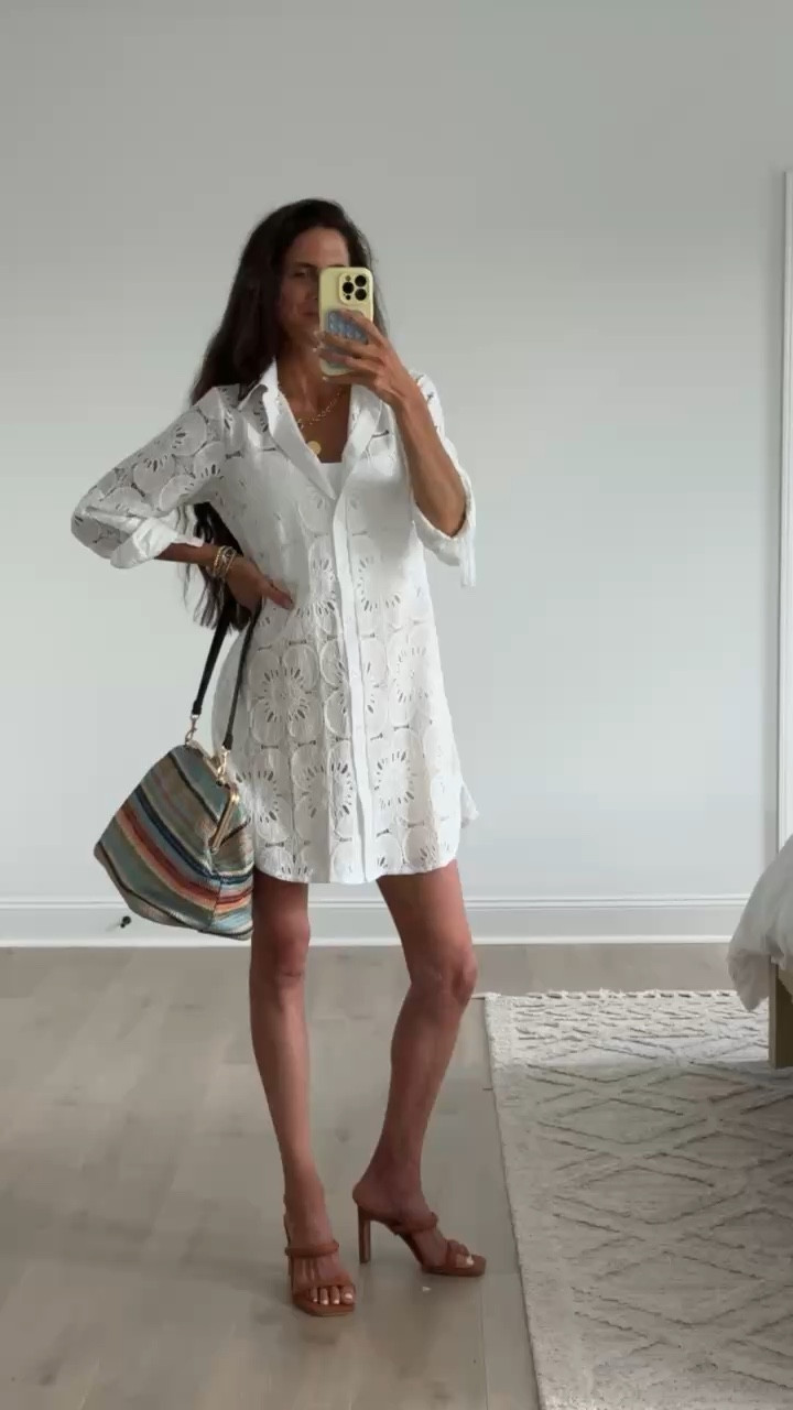 The kind of coverup that doesn’t look like a coverup. I love the eyelet detail, relaxed fit, and how polished it feels whether you’re headed to the beach, pool, or vacation dinner.

#LTKSeasonal #LTKmomlife #LTKgrwm