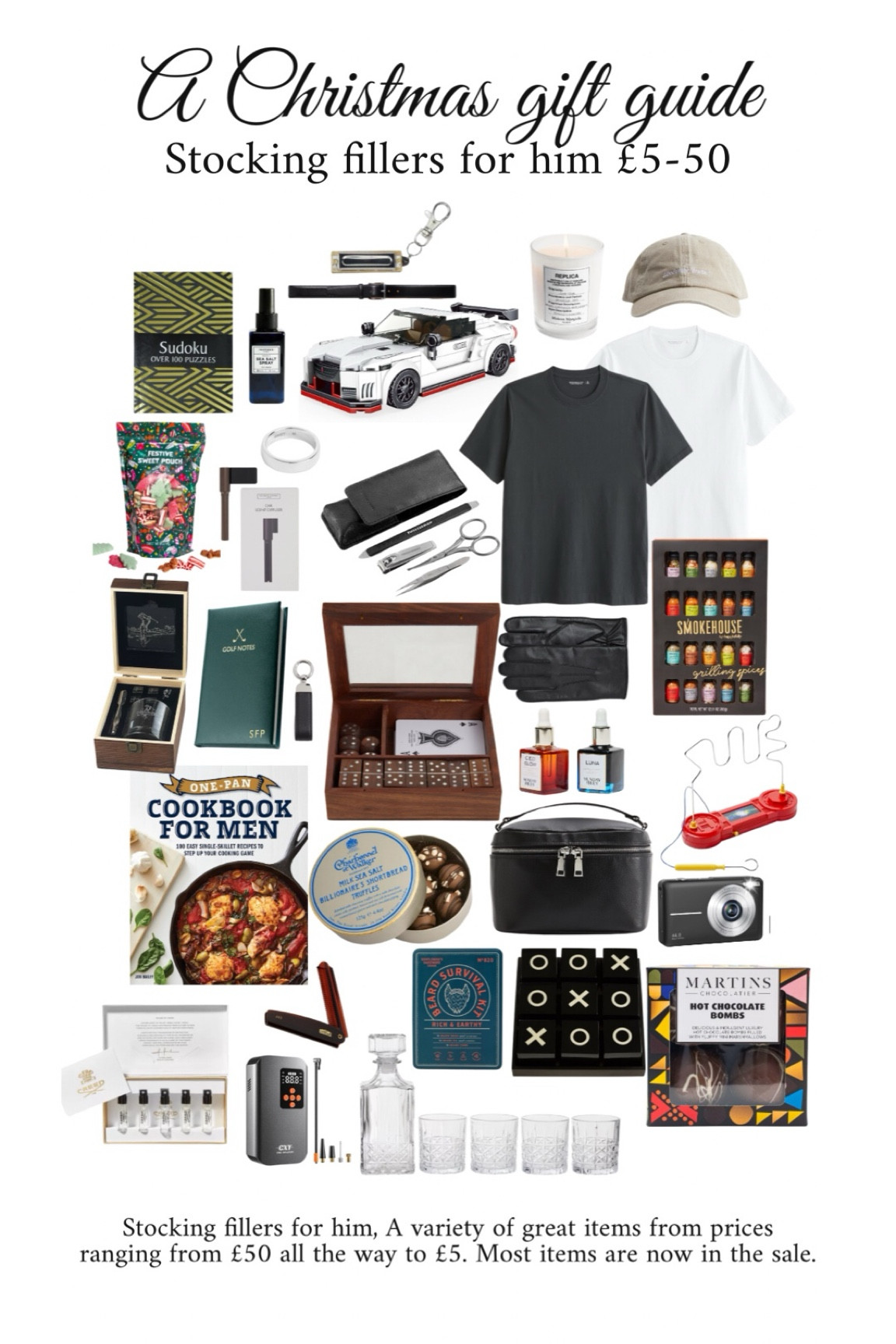 Stocking fillers for him - ranged £5 - £50 

#LTKgiftguide #LTKCyberWeek #LTKeurope