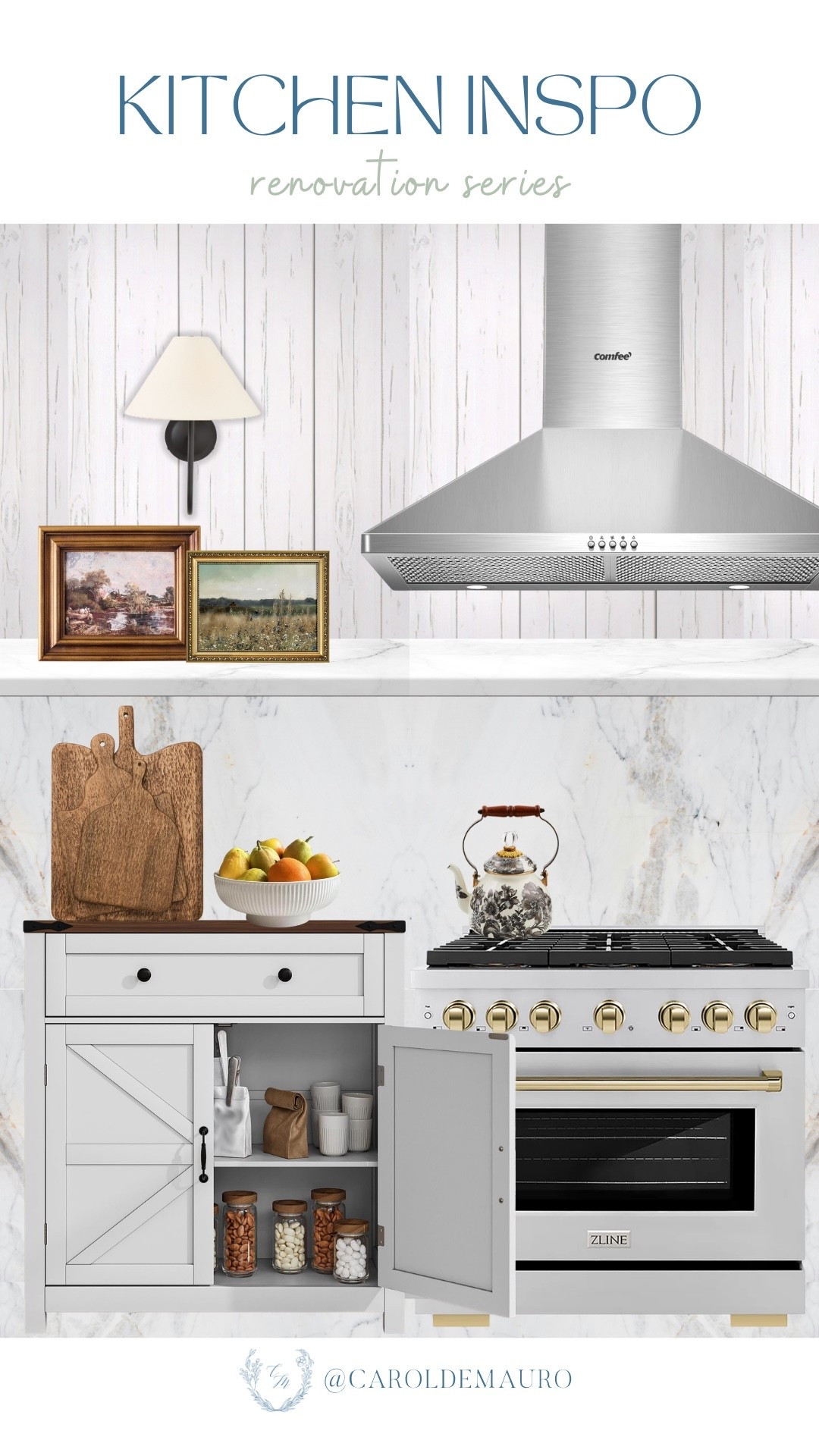 You can totally nail that modern farmhouse aesthetic by sticking to a neutral palette and adding pops of brass for a little sparkle. Just add some fresh fruit and your favorite pantry jars to make the whole setup feel uniquely yours.

kitchen renovation, kitchen appliances, home refresh, decor inspo, interior design, modern home, wall decor, furniture finds

#LTKU #LTKSeasonal #LTKHome