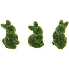 The Bridge Collection Mini Moss-Like Flocked Bunny Figures, Set of 3 | Amazon (US)