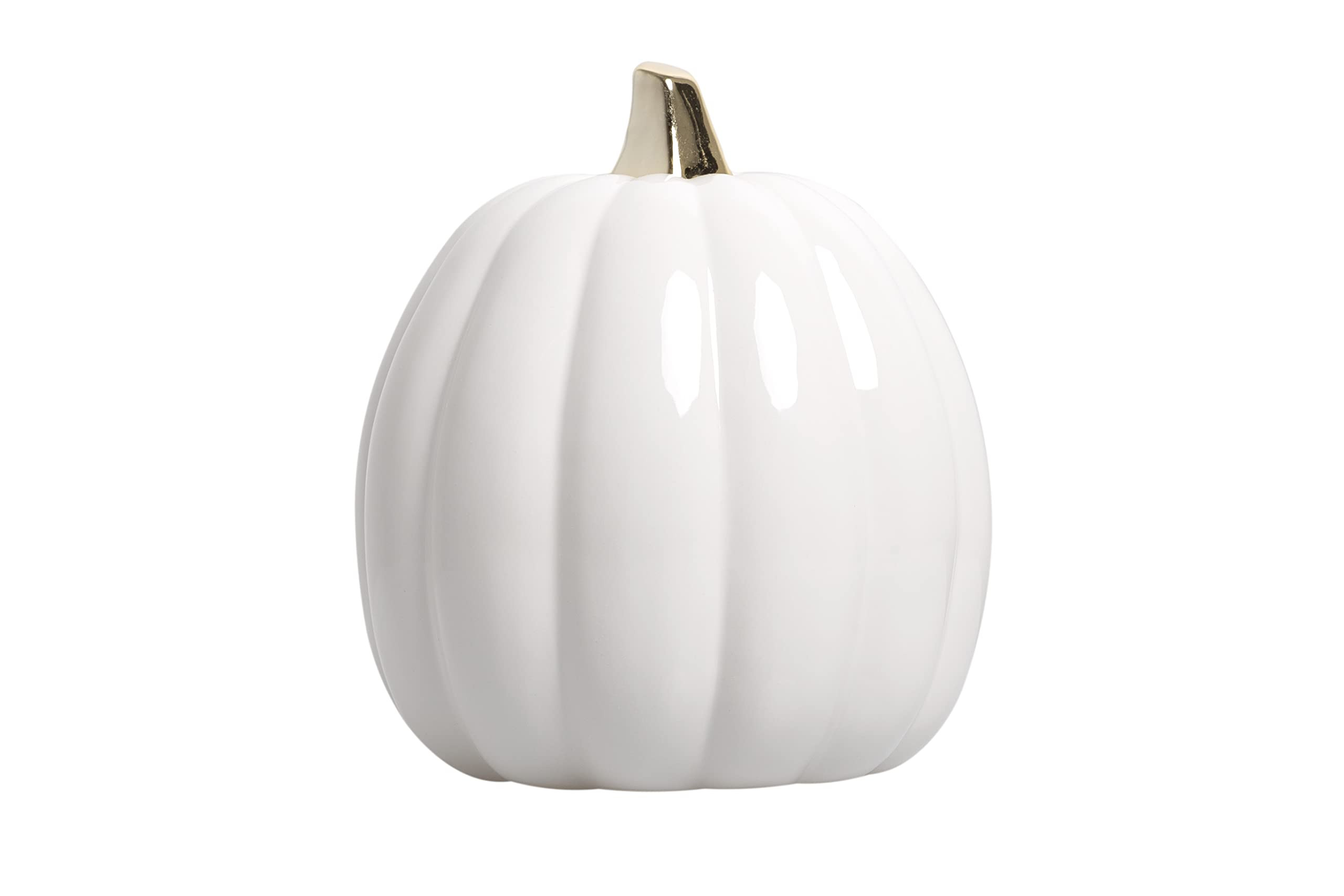 Pearhead White Ceramic Pumpkin, Home Fall Décor, Modern Holiday Home Decor, Trendy Halloween Dec... | Amazon (CA)