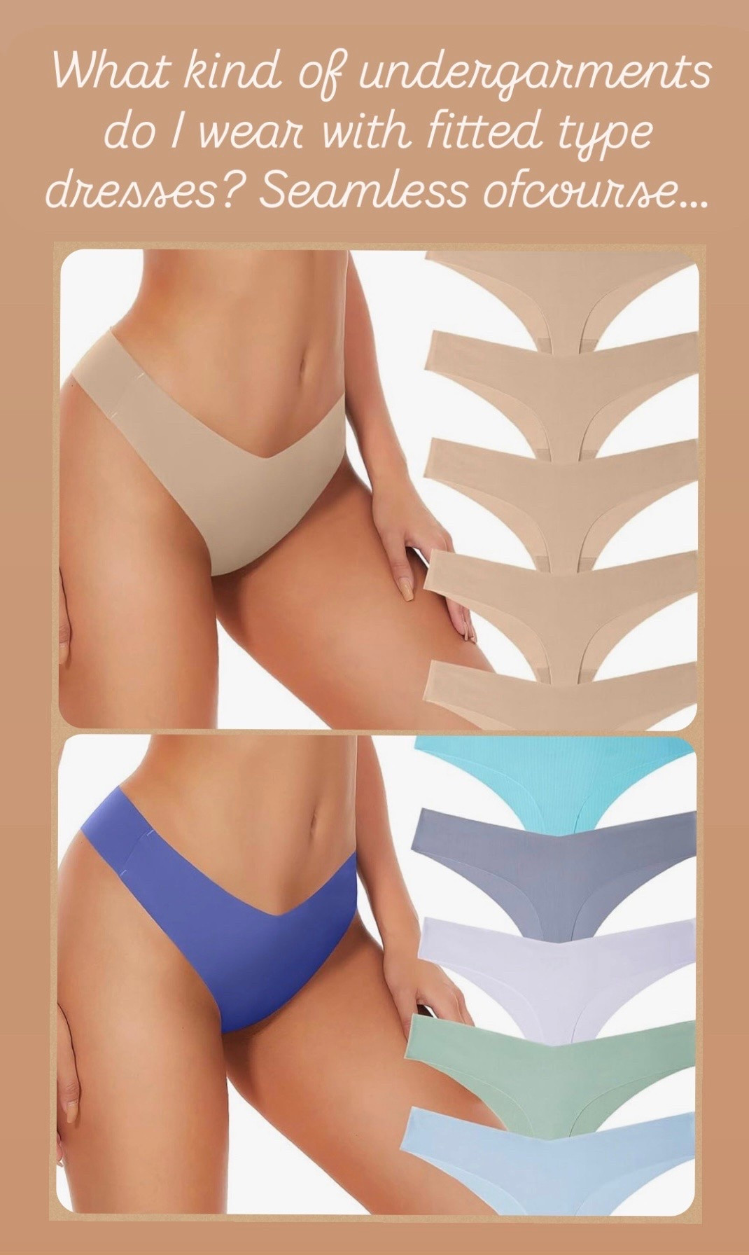 These are my go to for anything I wear! You cannot beat a seamless panty!

#LTKgrwm #LTKootd #LTKPetite