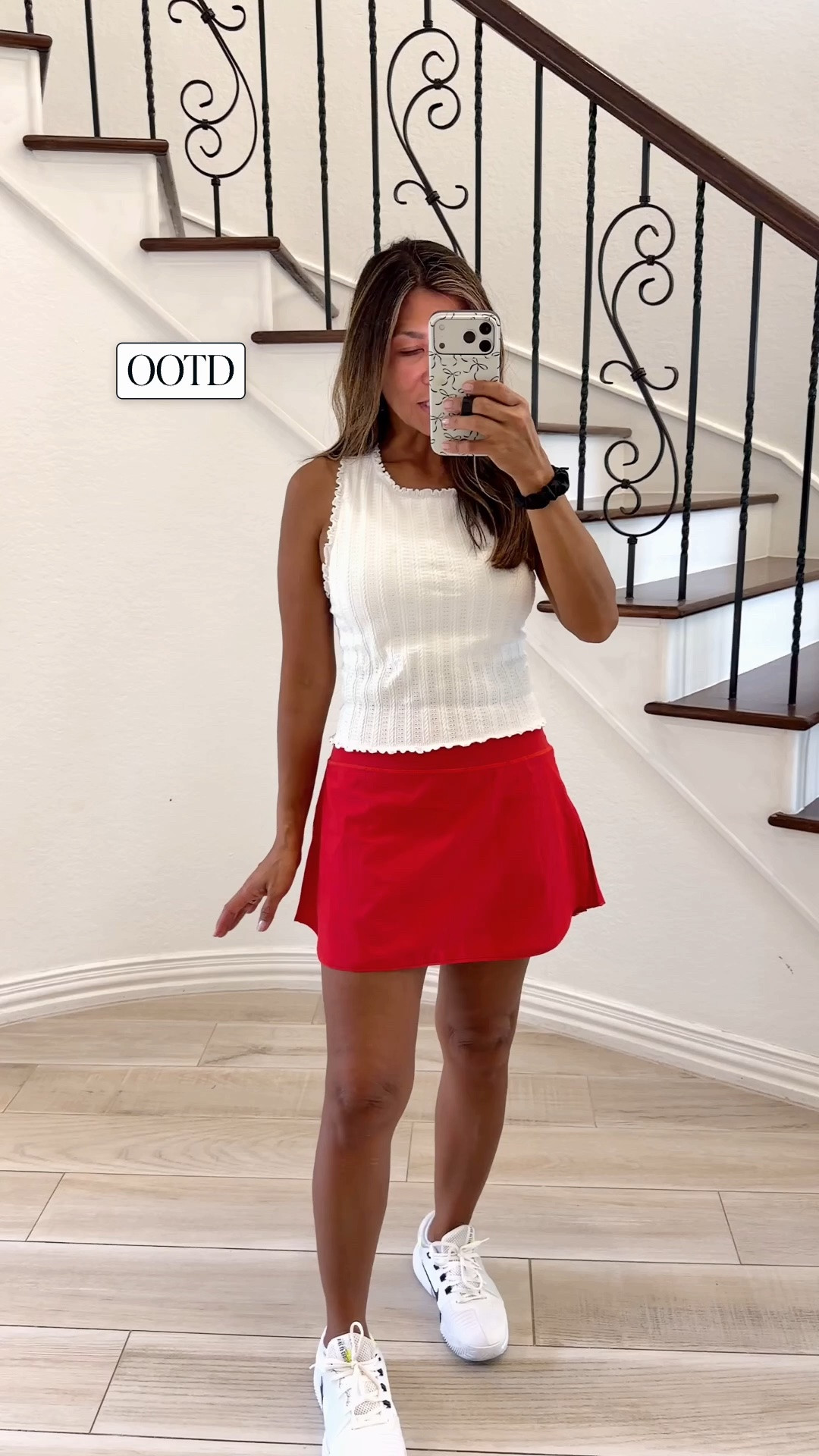 I’m 5’2” 118#ish for reference 
Active top with built in bra I sized up to large.
Tennis skort in small tts
Tennis shoes tts
Tennis outfit

#LTKOver40 #LTKPetite #LTKActive