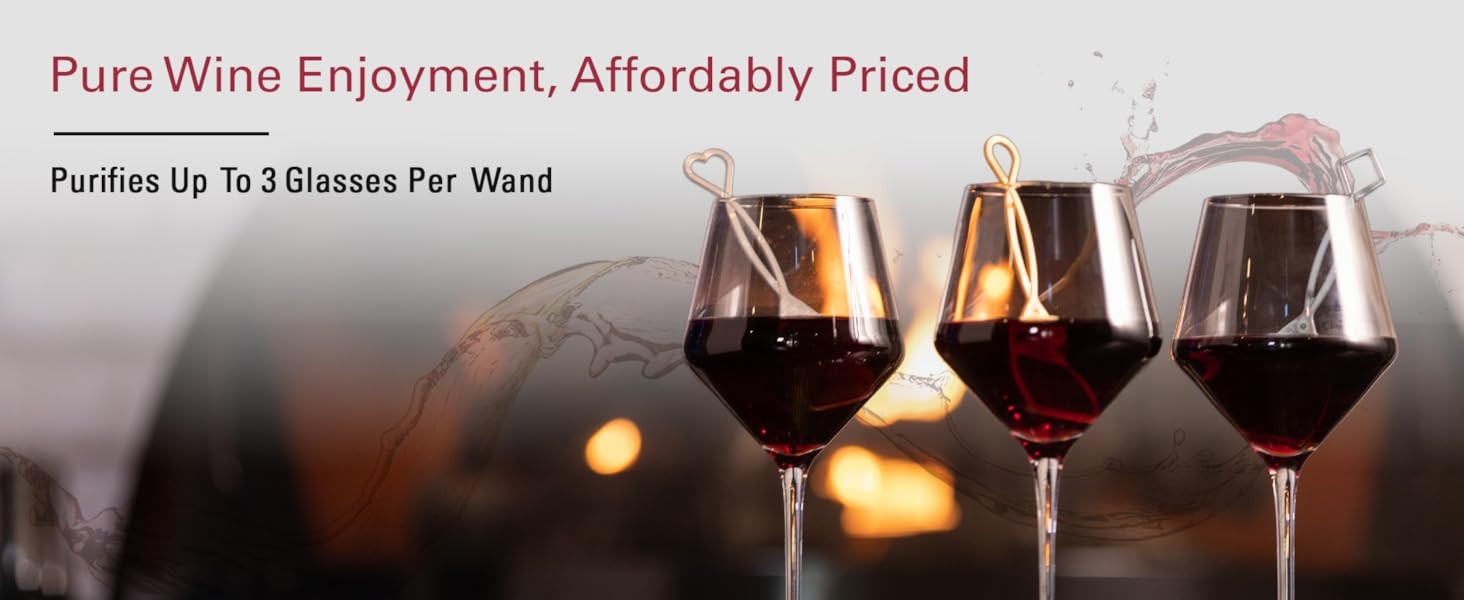 PureWine The Wand Wine Purifier - Red & White Wine Filters for Histamines & Sulfites, Sulfite Rem... | Amazon (US)
