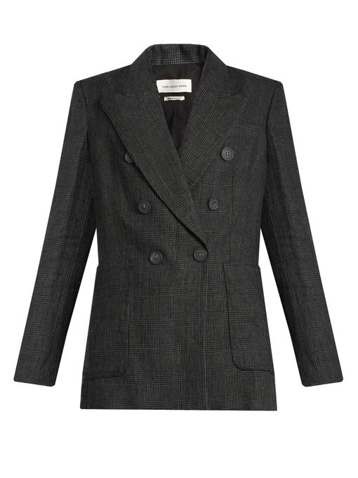 Janey Prince of Wales-checked linen blazer | Isabel Marant Étoile | Matches (US)