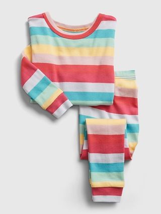babyGap Happy Stripe PJ Set | Gap (US)