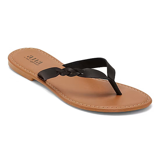a.n.a Womens Braided Thong Flip-Flops | JCPenney