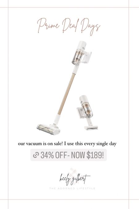 Our vacuum is so pretty and on sale! We use it everyday for cleaning up messes in the kitchen and the never ending dog hair. 

#LTKhome #LTKfamily #LTKxPrime