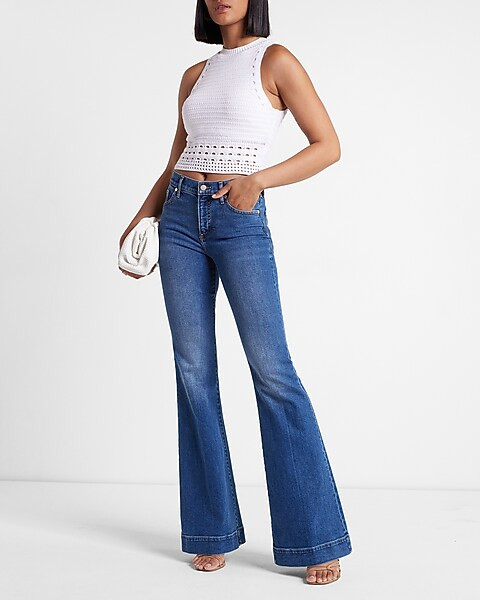 Crochet High Neck Sweater Tank | Express