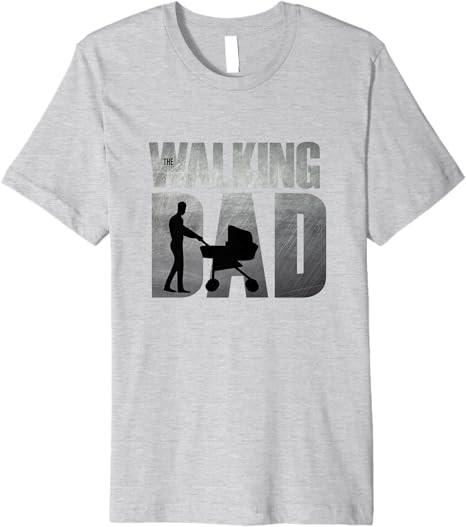Mens Funny Humorous Walking Dad Baby Fatherhood Premium T-Shirt | Amazon (US)