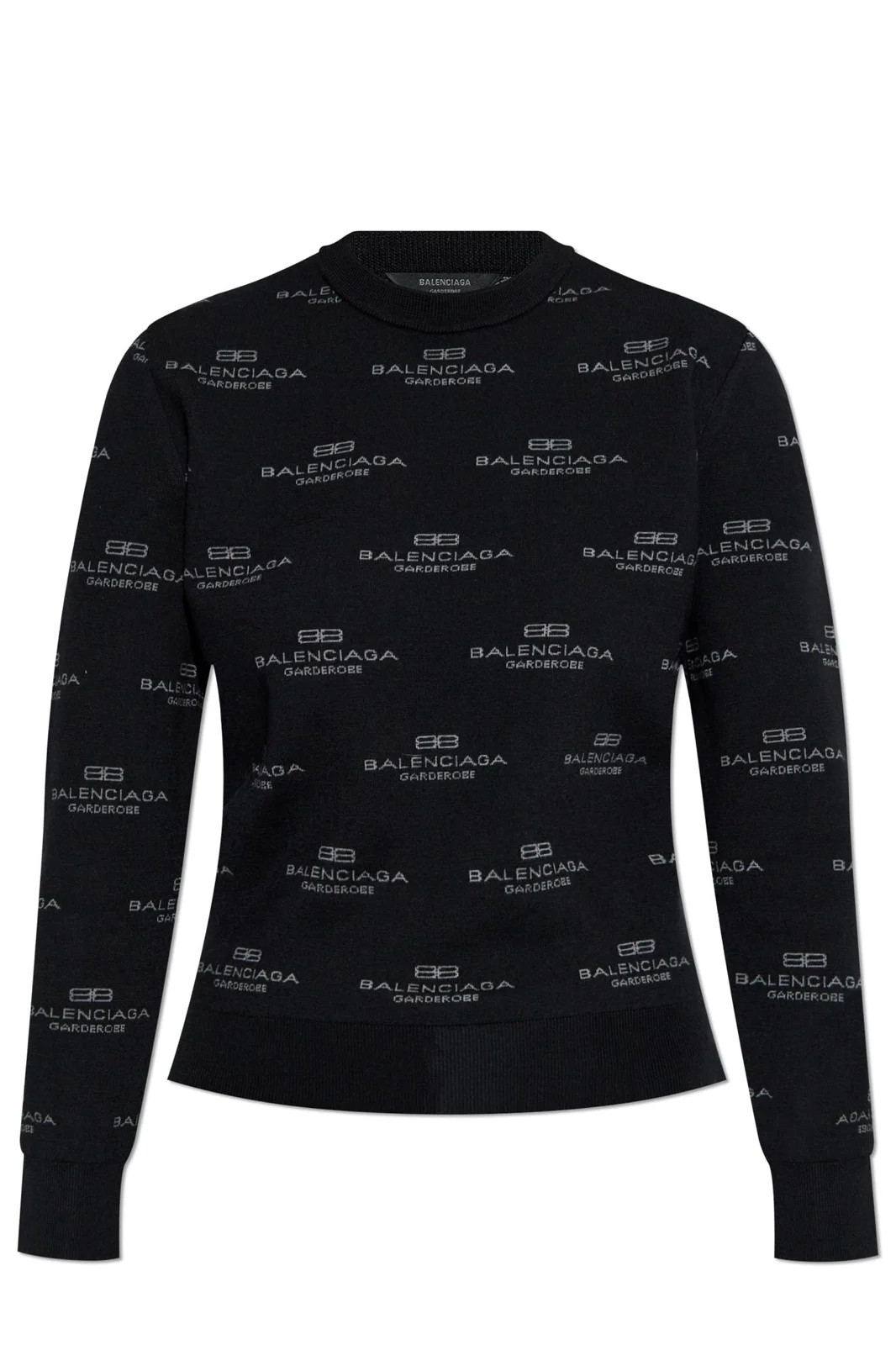 Balenciaga Logo Intarsia Knit Sweater | Cettire Global