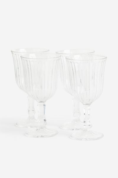 4-pack Wine Goblets - Transparent - Home All | H&M US | H&M (US + CA)