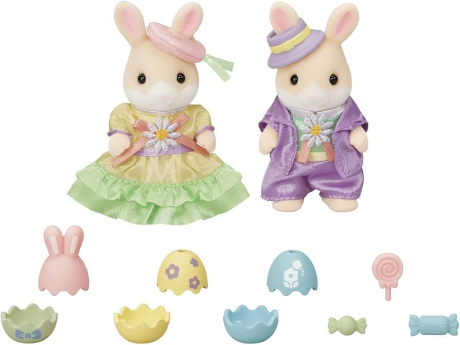 Calico Critters Easter Celebration Set, Limited Edition Doll Playset with 2 Figures and Accessori... | Amazon (US)