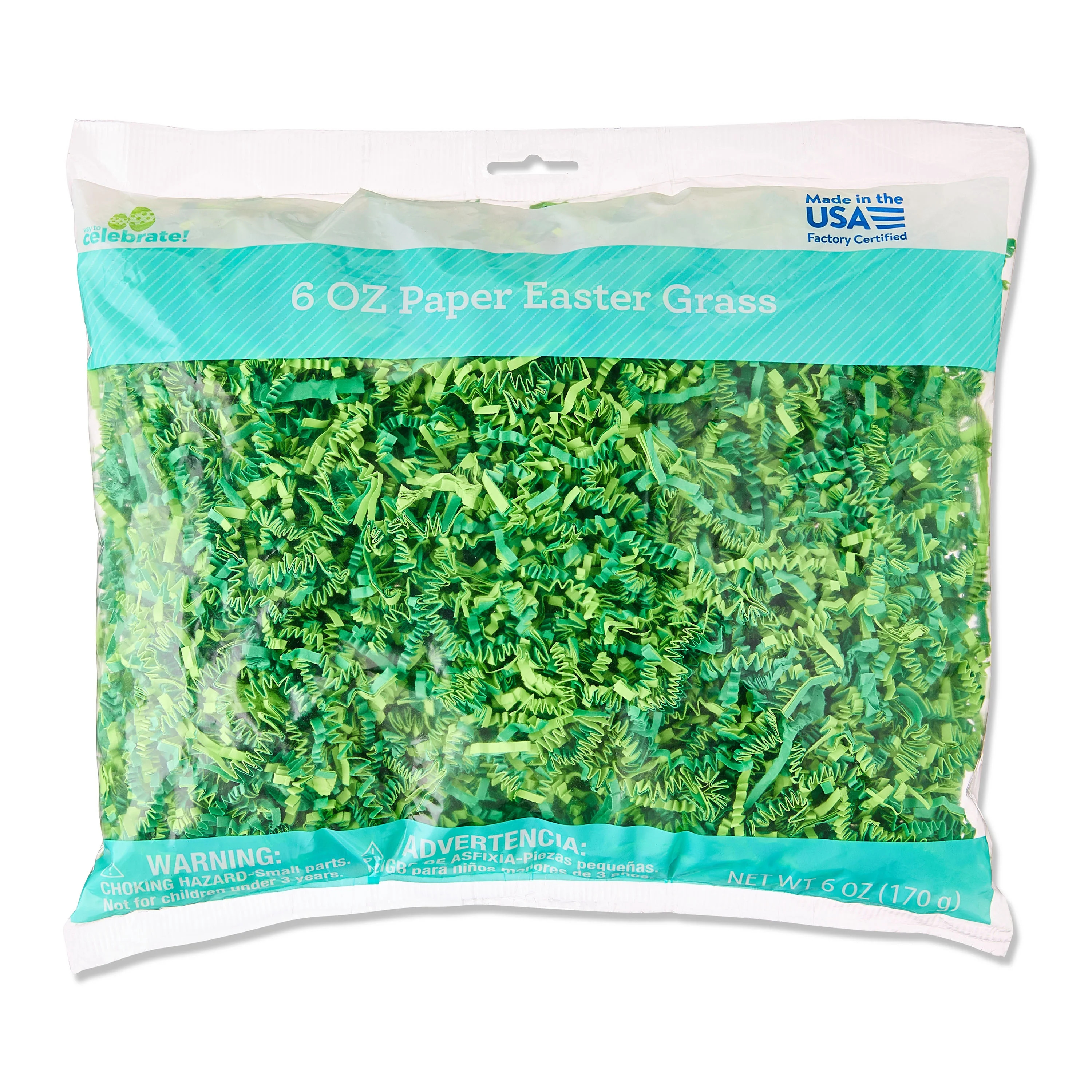 Paper Grass, Green, 3 oz, Easter by Way To Celebrate | Walmart (US)