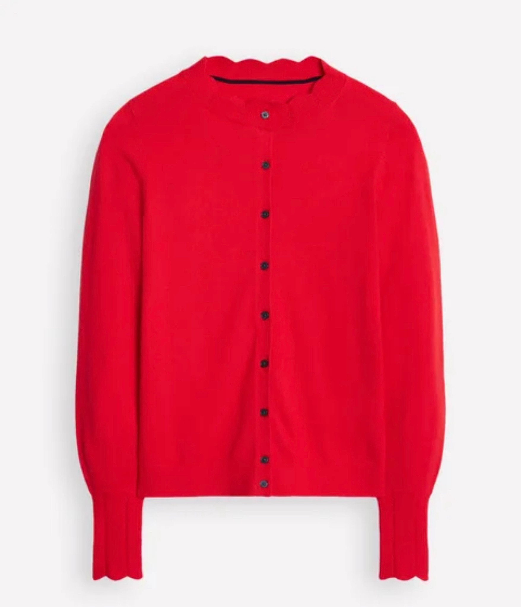 At first glance it’s a nice, simple red cardigan.

Just zoom in on the neck detail & the cuffs - scallops folks! 

#LTKover50style #LTKautumn #LTKuk