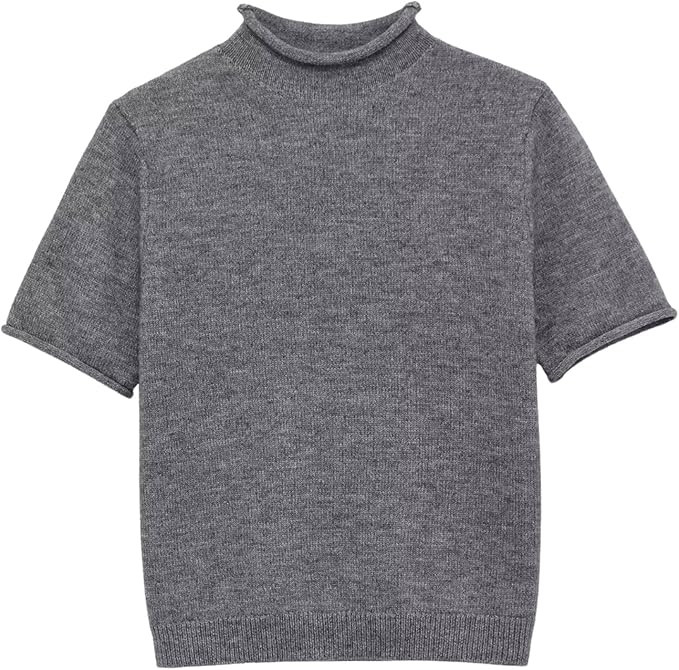 Chevara Women’s Short Sleeve Pullover Sweater Classic Mock Neck Slim Fit Knit Sweaters Tops | Amazon (US)