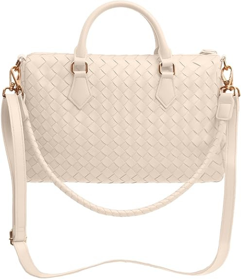 Woven Tote Bag for Women Purse Shoulder Handbags Crossbody Top Handle Hobo Bags Weave Vegan Leath... | Amazon (US)