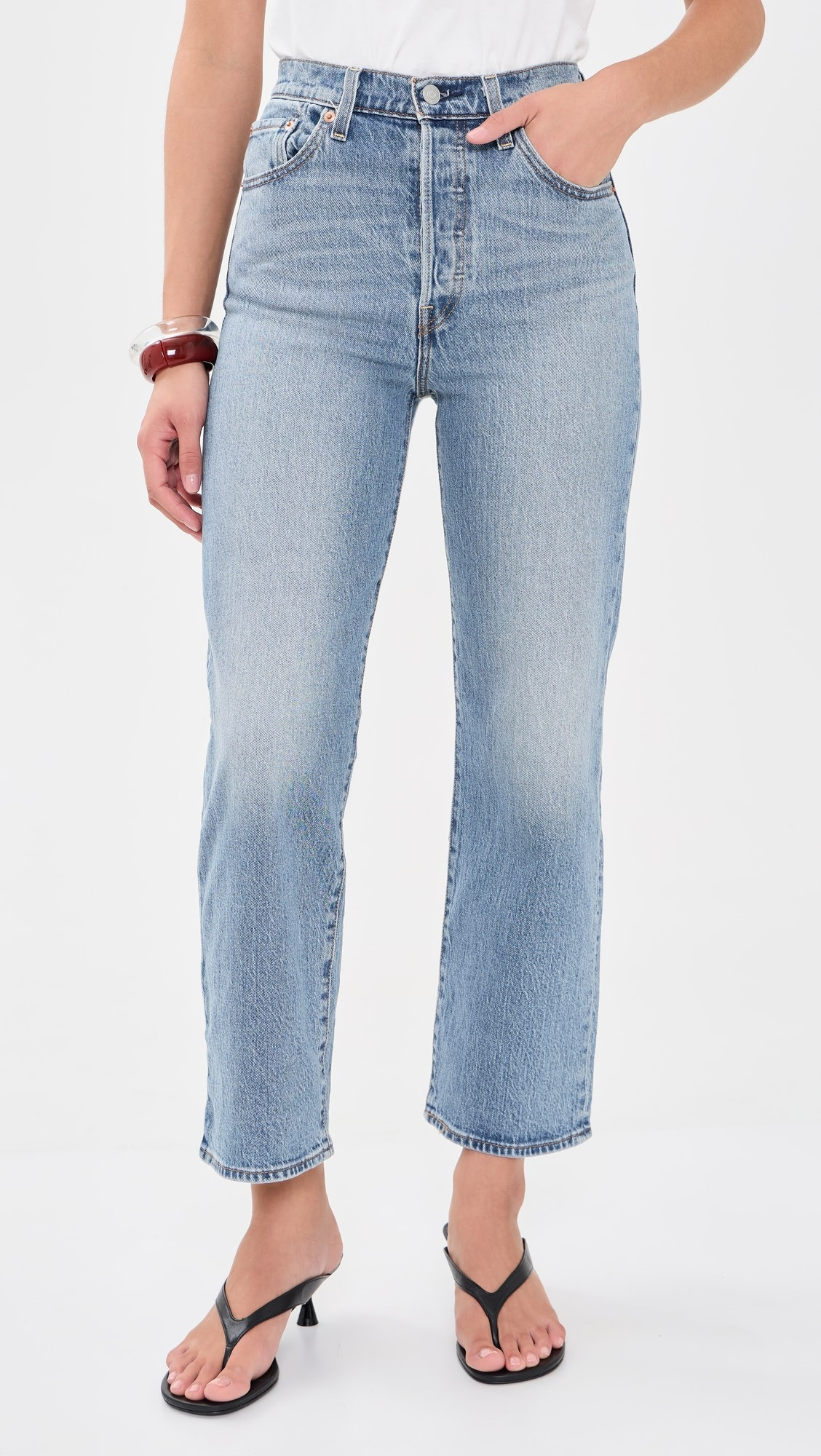 Ribcage Straight Ankle Jeans | Shopbop