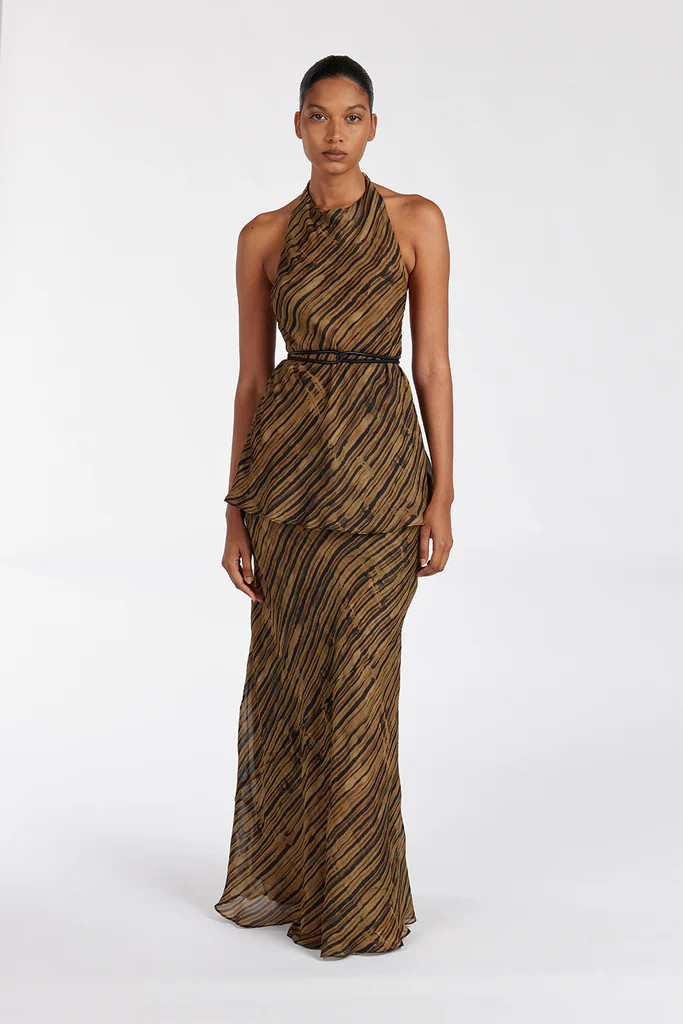 FLEUR DARK CHOCOLATE MIDI SKIRT | DISSH