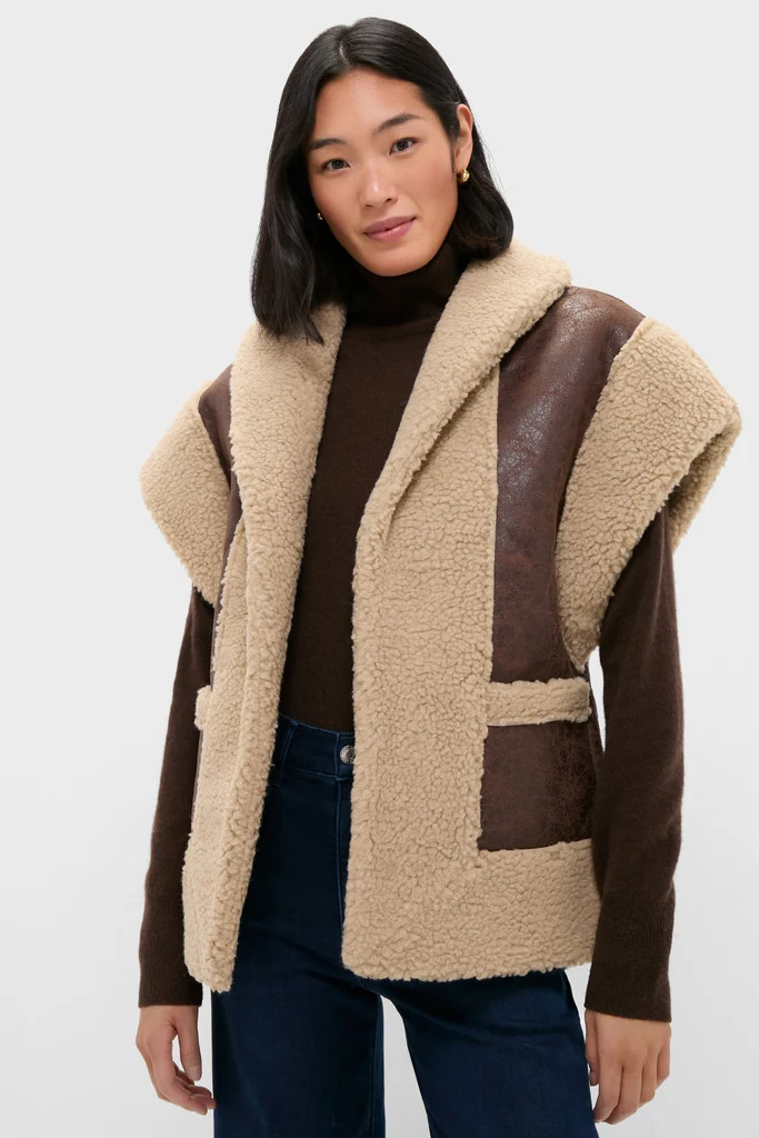 Brown Ace Faux Shearing Vest | Tuckernuck (US)