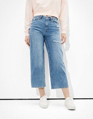 AE Wide Leg Crop Jean | American Eagle Outfitters (US & CA)