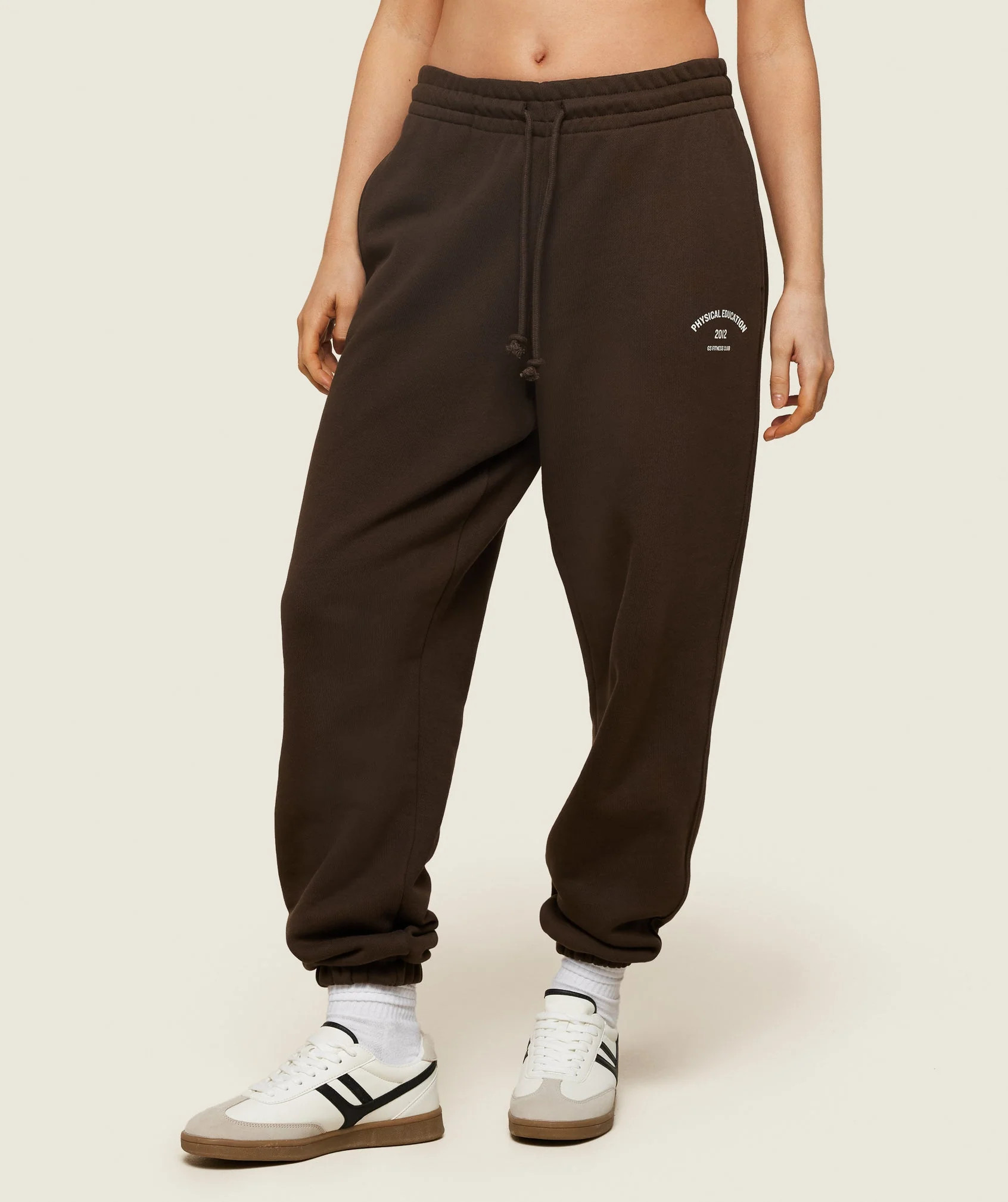 Gymshark Phys Ed Graphic Sweatpants - Archive Brown | Gymshark UK