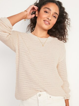Textured Cotton-Blend Tunic Sweater for Women | Old Navy (CA)
