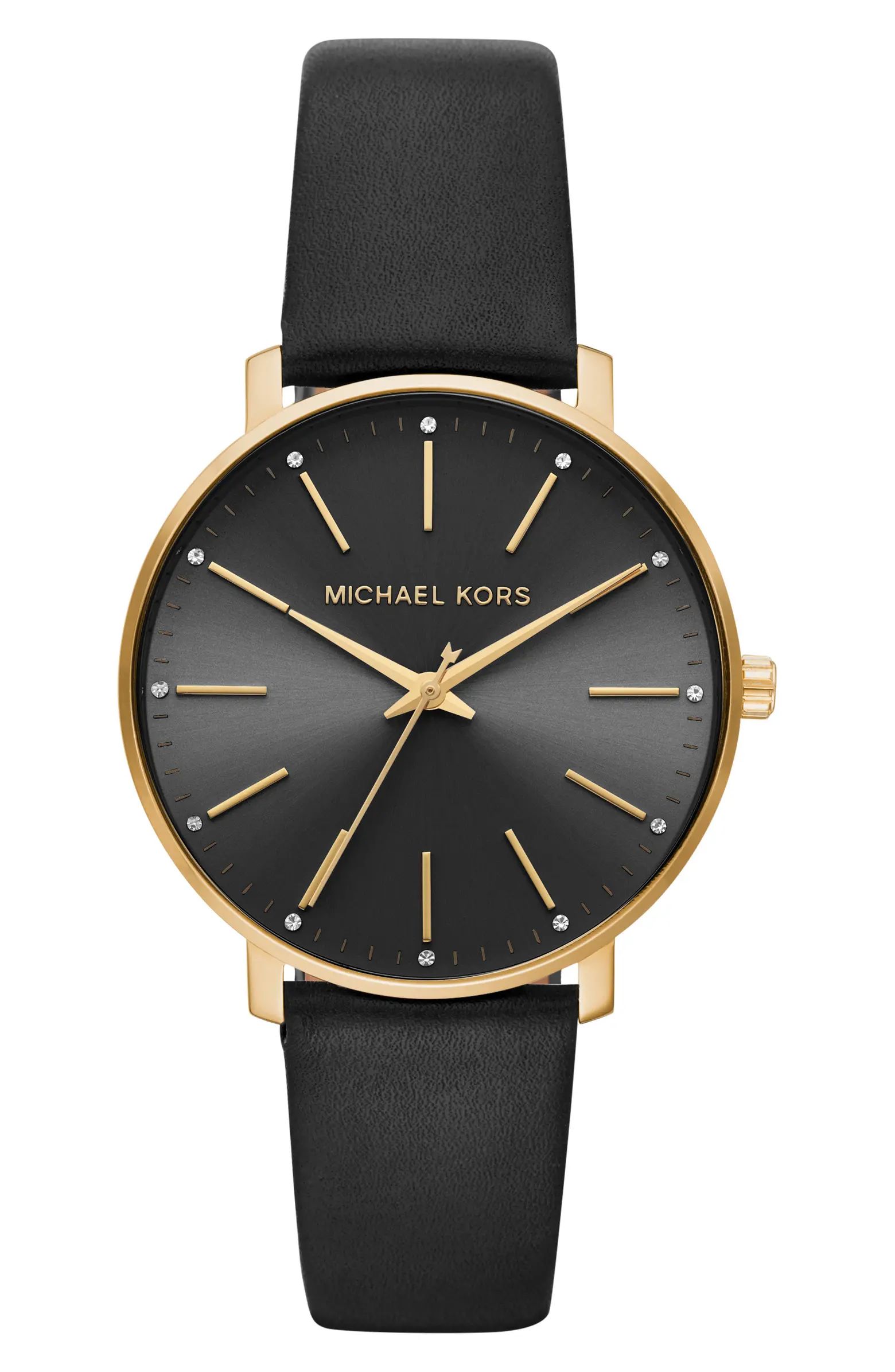 Michael Kors Pyper Leather Strap Watch, 38mm | Nordstrom | Nordstrom