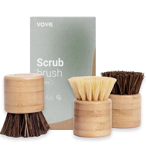| Premium Bamboo Scrub Brush | 3-Pack | Tough on Dirt, Gentle on Earth | Kitchen & Multipurpose C... | Amazon (US)